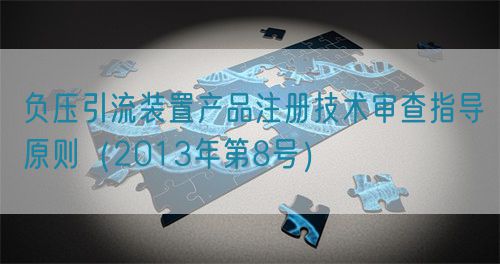 負壓引流裝置產品注冊技術審查指導原則（2013年第8號）(圖1)