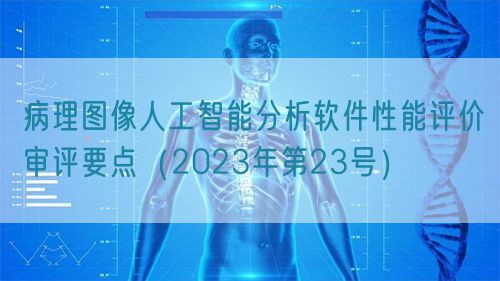 病理圖像人工智能分析軟件性能評(píng)價(jià)審評(píng)要點(diǎn)（2023年第23號(hào)）(圖1)