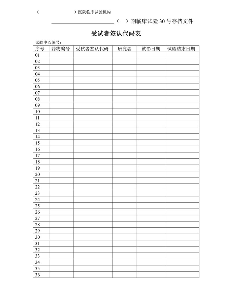臨床試驗各文件表格模板（含PDF和word免費(fèi)下載）(圖5)